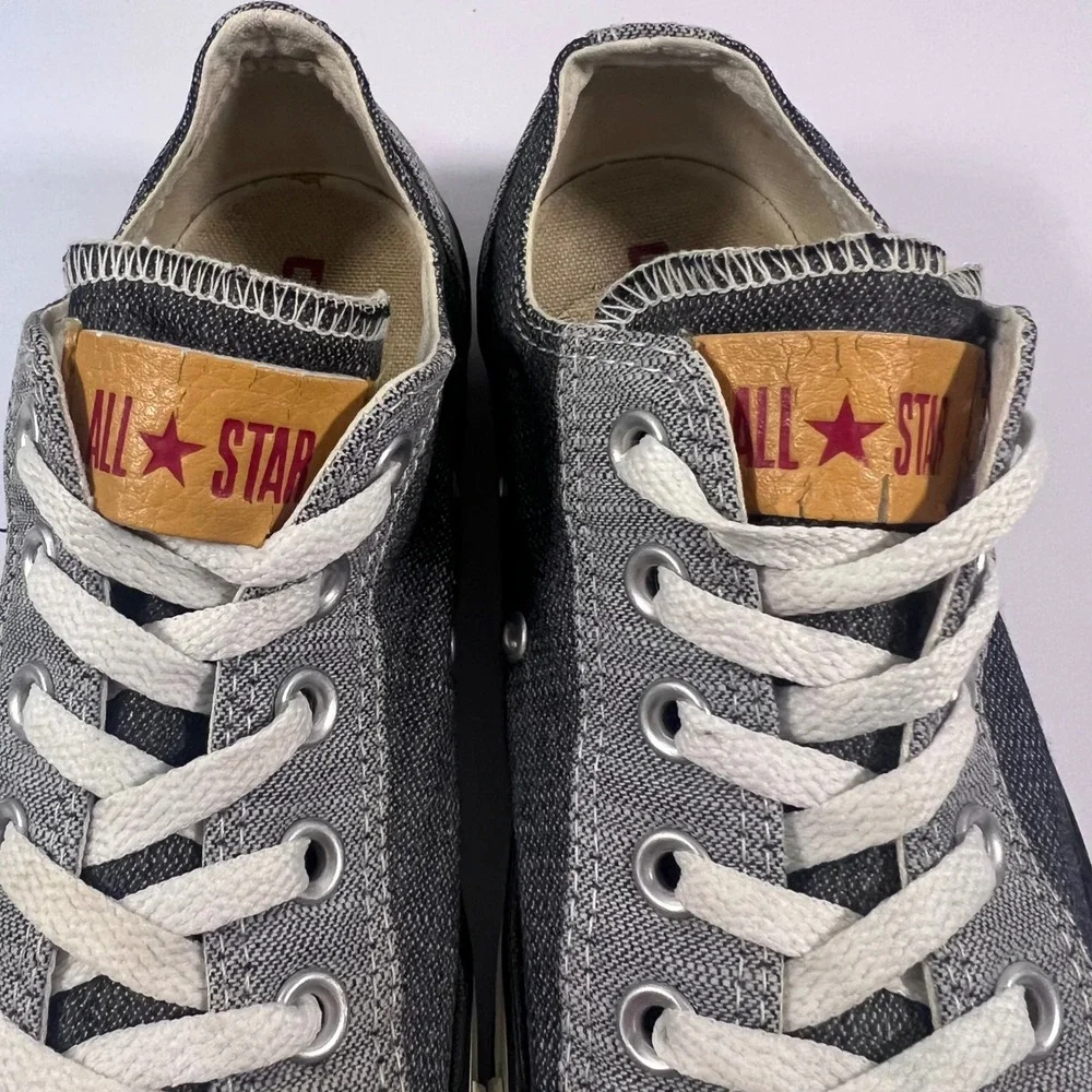 Converse All Star Low Top Gray Denim Sneakers Casual Shoes Unisex W 8 M‎ 6